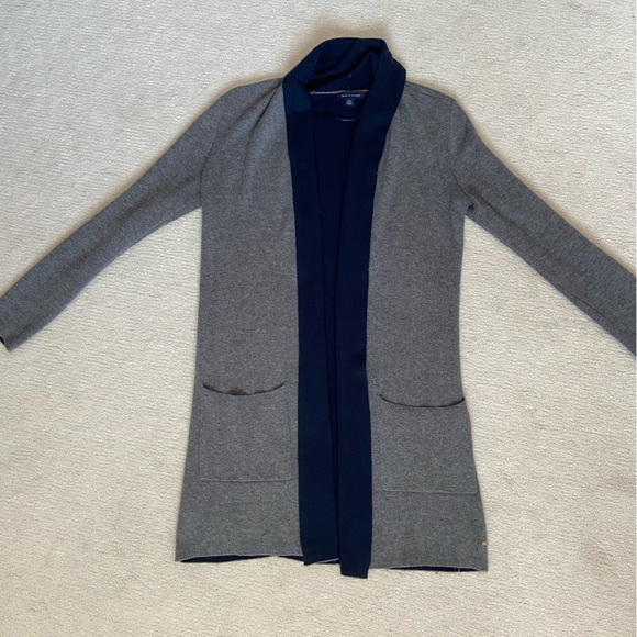 XS Tommy Hilfiger Grey/Navy Cardigan - Picture 5 of 8
